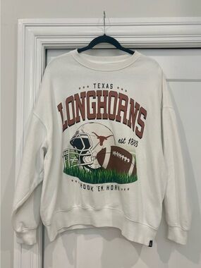 Texas Longhorns Oversized Sweatshirt with Stitch Detailing